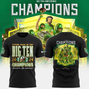 Oregon Ducks 2024 Big Ten Football Conference Champions Locker Room Special Premium Limited Tee