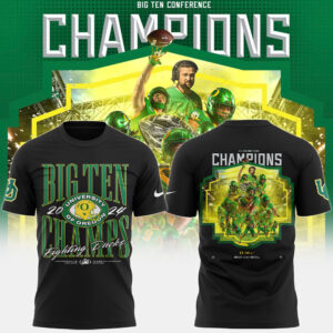 Oregon Ducks 2024 Big Ten Football Conference Champions Locker Room Special Premium Limited Tee