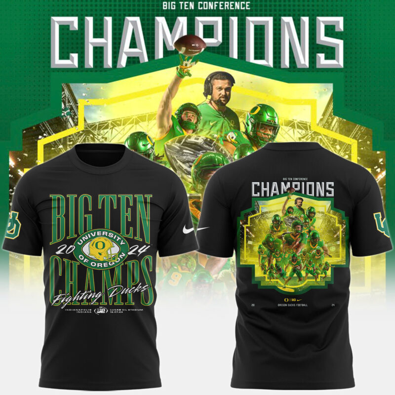 Oregon Ducks 2024 Big Ten Football Conference Champions Locker Room Special Premium Limited Tee