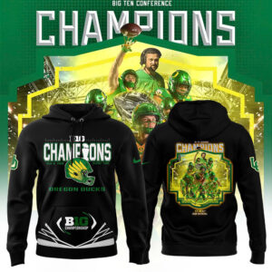 Oregon Ducks 2024 Big Ten Football Conference Champions Locker Room Premium Limited Hoodie