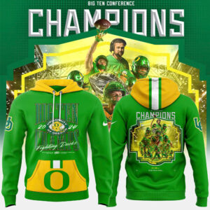 Oregon Ducks 2024 Big Ten Football Conference Champions Locker Room Premium Limited Hoodie