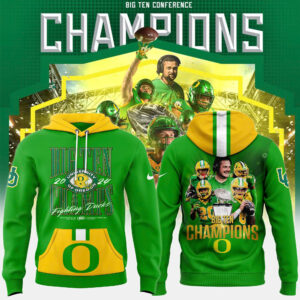 Oregon Ducks 2024 Big Ten Football Conference Champions Locker Room Premium Limited Hoodie