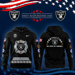 Men's Nike Las Vegas Raiders 2024 First Responders Day Premium Limited Pullover Hoodie