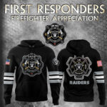 Las Vegas Raiders x 2024 Firefighter Appreciation Night Premium Limited Pullover Hoodie