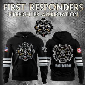 Las Vegas Raiders x 2024 Firefighter Appreciation Night Premium Limited Pullover Hoodie