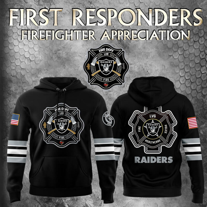 Las Vegas Raiders x 2024 Firefighter Appreciation Night Premium Limited Pullover Hoodie