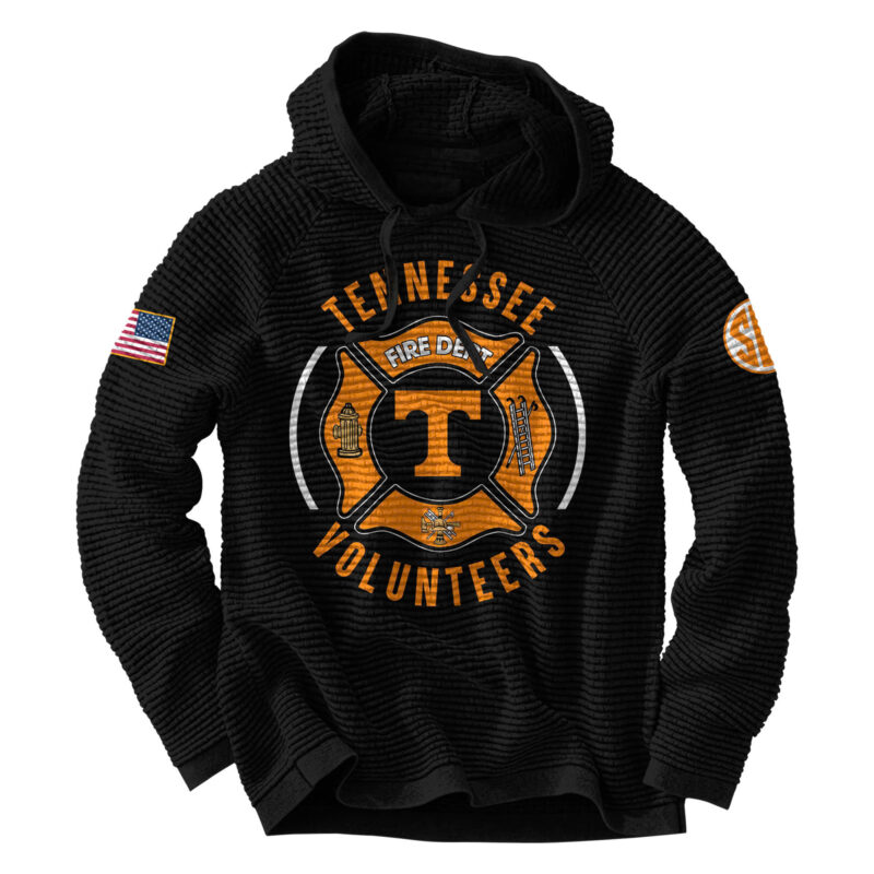 Tennessee Volunteers Football x 2024 Firefighter Appreciation Night Premium Limited Waffle Hoodie - Image 2