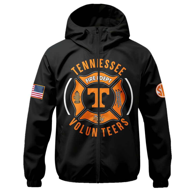 Tennessee Volunteers Football x 2024 Firefighter Appreciation Night Premium Limited Pullover Wind Jacket - Image 2