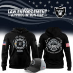 Men's Las Vegas Raiders 2024 First Responders Law Enforcement Appreciation Day Premium Limited Pullover Hoodie