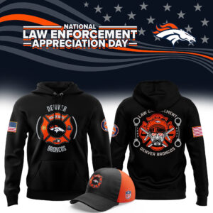 Men's Denver Broncos 2024 First Responders Law Enforcement Appreciation Day Premium Limited Pullover Hoodie