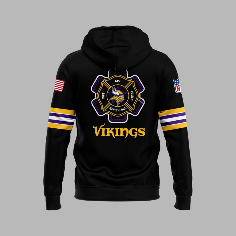 Men's Nike Minnesota Vikings NFL 2024 National First Responders Day Premium Limited Pullover Hoodie - Image 3