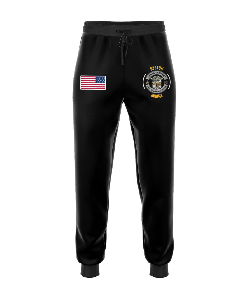 Unisex’s Boston Bruins 2024 Law Enforcement Appreciation Day Limited Pullover Waffle Hoodie - Image 4