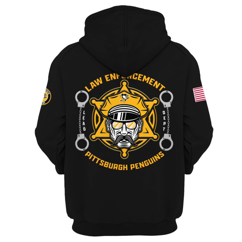 Women’s Pittsburgh Penguins 2024 Law Enforcement Appreciation Day Premium Limited Pullover Hoodie - Image 3