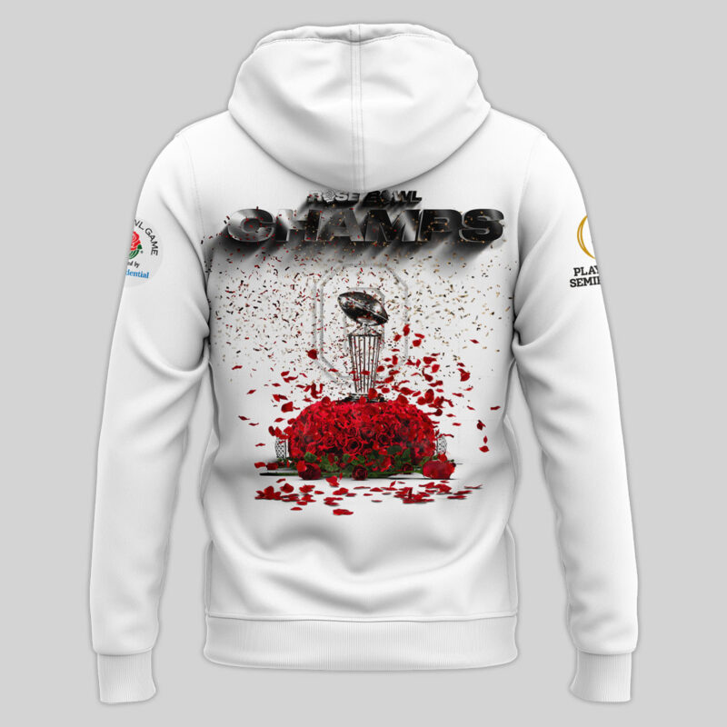 Men's Ohio State Buckeyes x 2024 Rose Bowl Champions Premium Limited Pullover Hoodie - Image 3