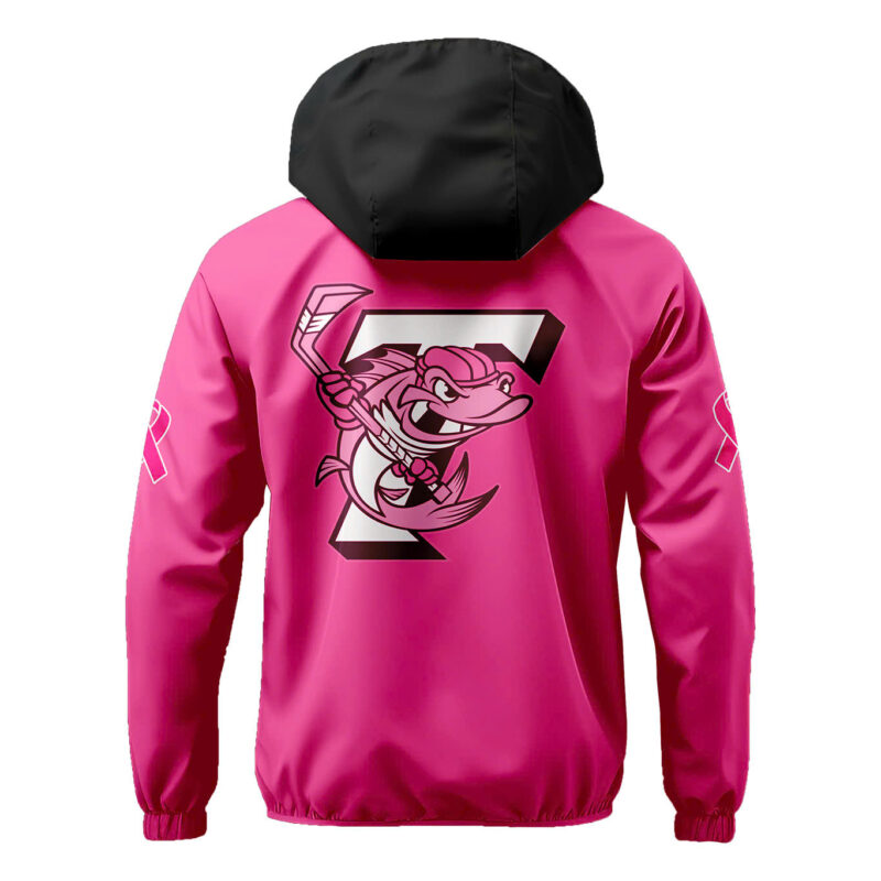 Toledo Walleye x 2025 Pink in the Rink Limited Edition Pullover Wind Jacket - Image 3