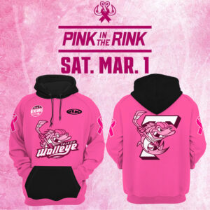 Women’s Toledo Walleye x 2025 Pink in the Rink Limited Edition Pullover Hoodie