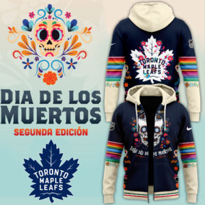 Unisex Nike Pro Toronto Maple Leafs 2024 NHL Dia De Los Muertos Premium Limited Zip Hoodie