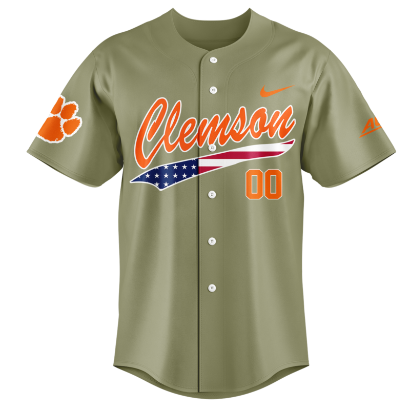 Special New Clemson Baseball Military Appreciation Jersey 2025 - Image 2