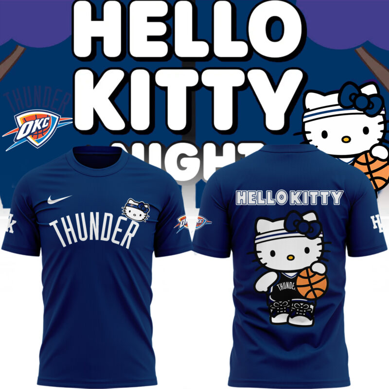 Limited Edition Oklahoma City Thunder x Hello Kitty Tshirt 2024