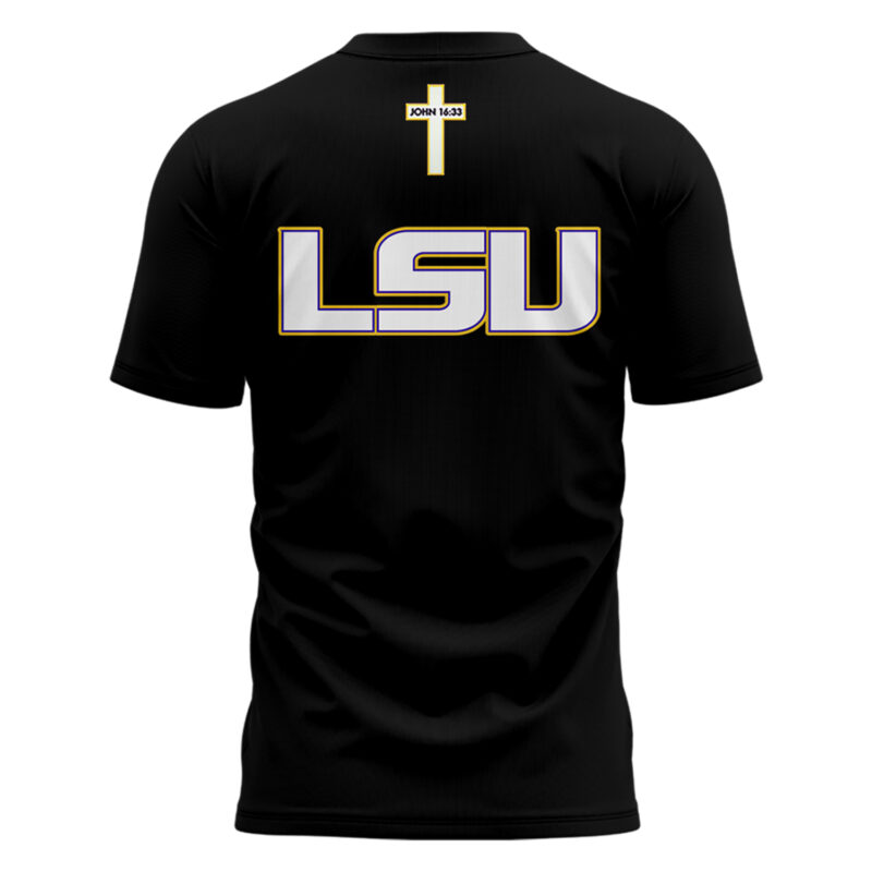 LSU Basketball Jesus Won Tee - Black Tshirt l Limited Edition. - Image 3