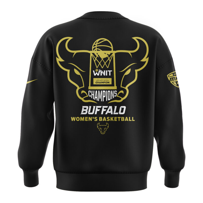 Buffalo Women's Basketball WNIT Champions Sweatshirt black limited edition. - Image 3