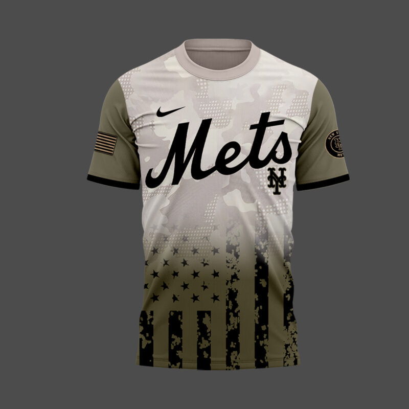 Limited Edition New York Mets Armed Forces Day Tshirt 2025 - Image 2