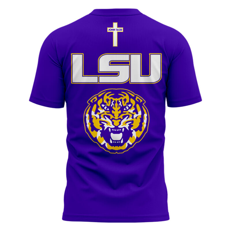 LSU Basketball Jesus Won Tee - Purple Tshirt ll Limited Edition. - Image 3