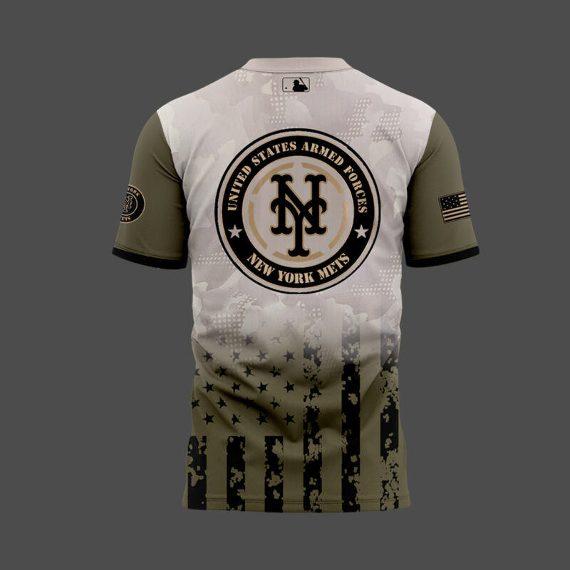 Limited Edition New York Mets Armed Forces Day Tshirt 2025 - Image 3