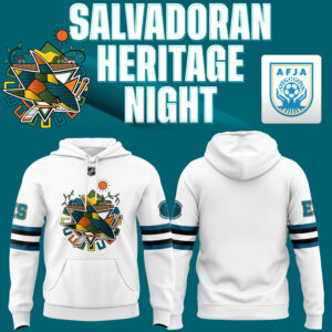 San Jose Sharks Celebrate El Salvador Heritage Hoodie limited edition.