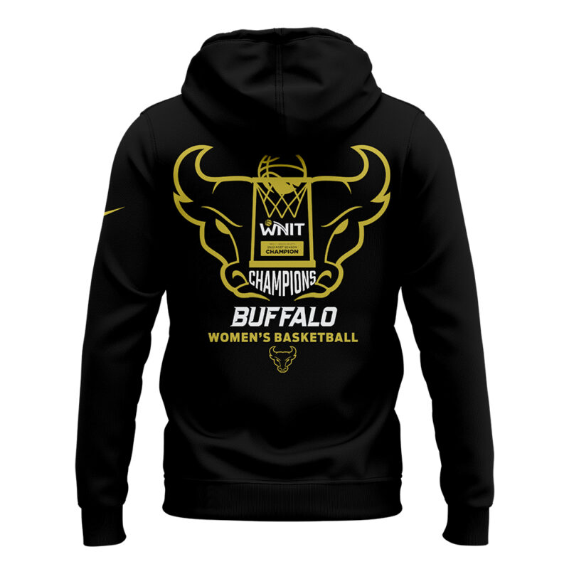 Buffalo Women's Basketball WNIT Champions Zip Hoodie black limited edition. - Image 3