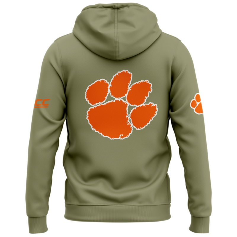 Limited Edition Clemson Baseball Military Appreciation Hoodie 2025 - Image 3