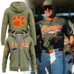 Limited Edition Clemson Baseball Military Appreciation ZipHoodie 2025