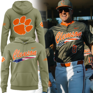 Limited Edition Clemson Baseball Military Appreciation Hoodie 2025