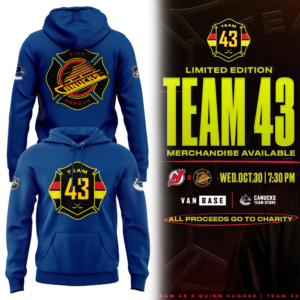 Limited Edition Vancouver Canucks Firefighters Night Hoodie