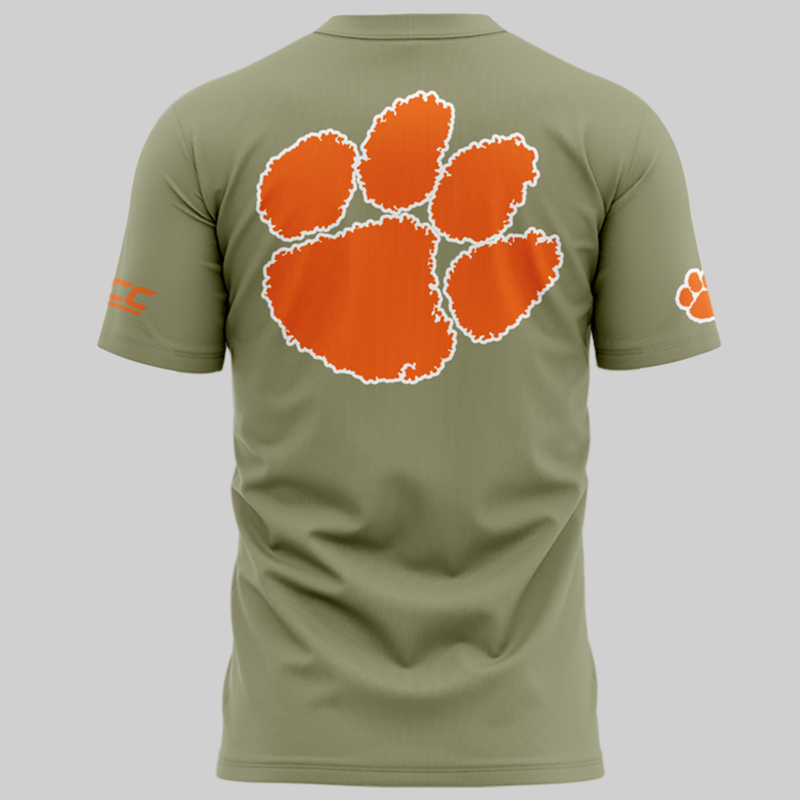 Limited Edition Clemson Baseball Military Appreciation Tshirt 2025 - Image 3