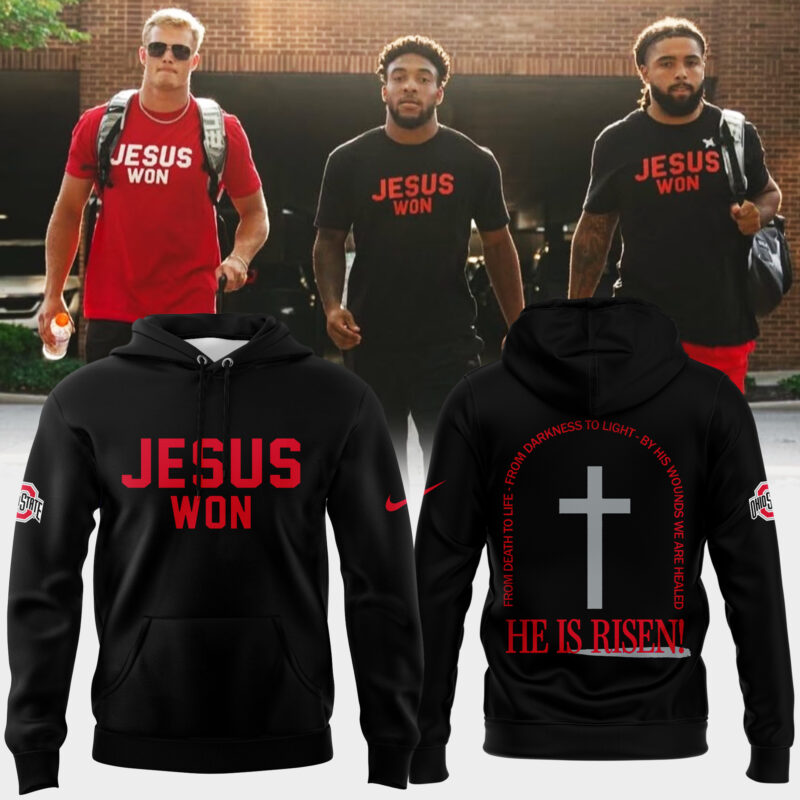 Limited Edition JESUS WON Black Hoodie 2025