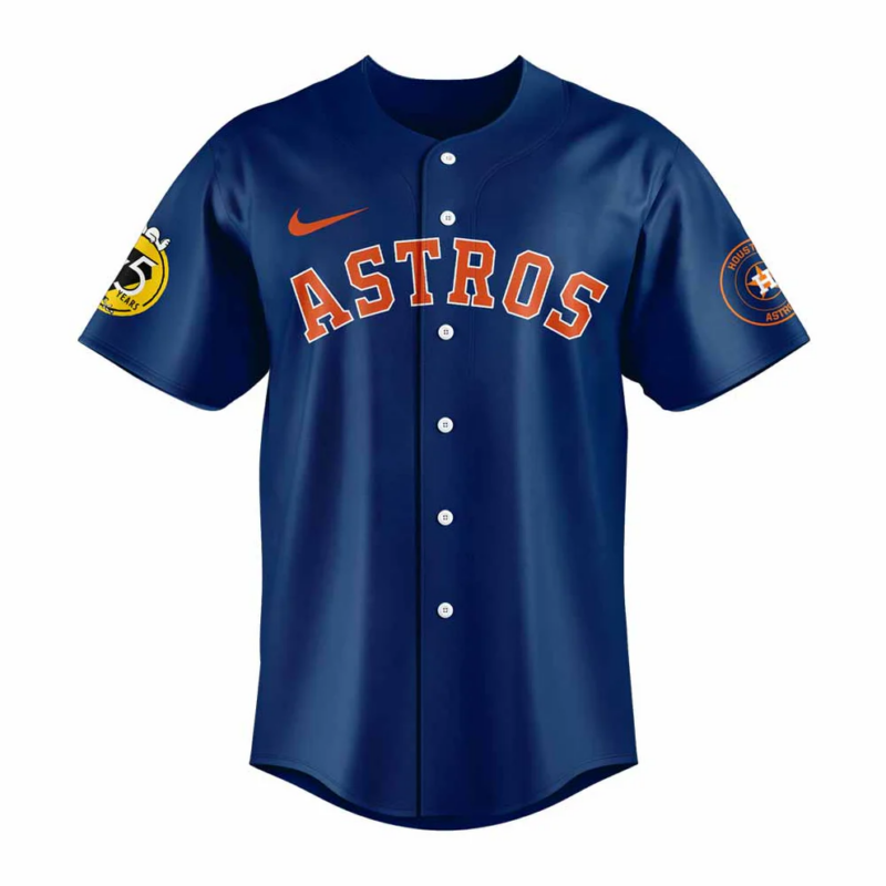 Houston Astros 75th Anniversary of Peanuts New Jersey - Image 2