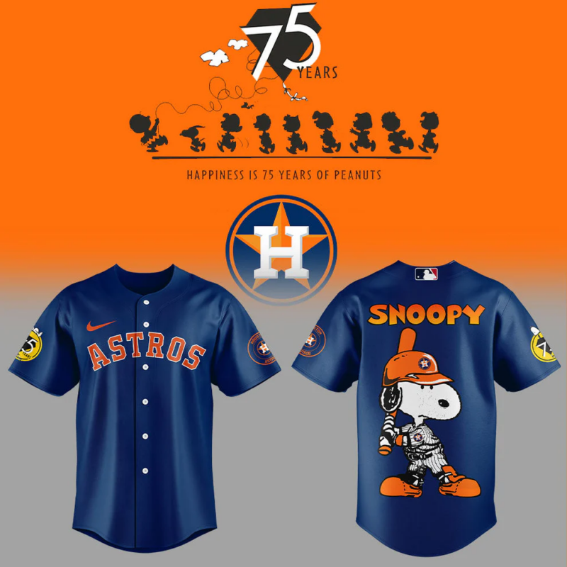 Houston Astros 75th Anniversary of Peanuts New Jersey