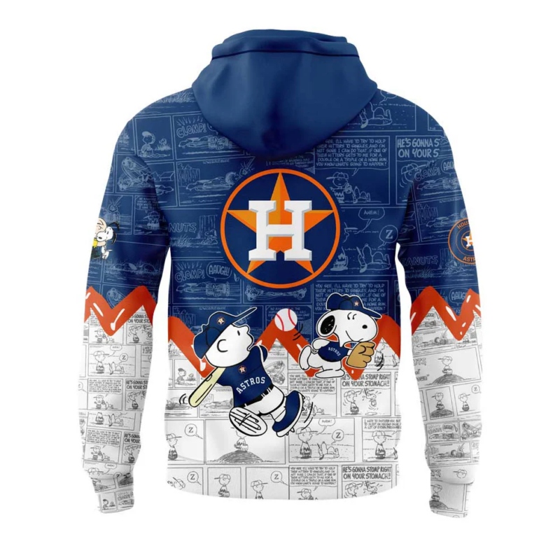 Houston Astros 75th Anniversary of Peanuts Hoodie 2 - Image 2