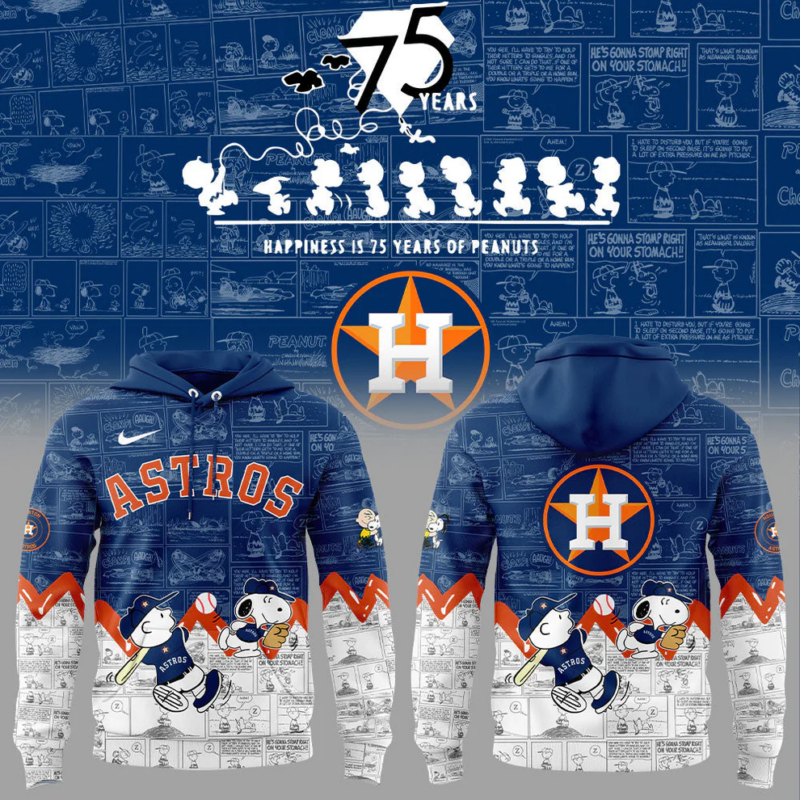 Houston Astros 75th Anniversary of Peanuts Hoodie 2
