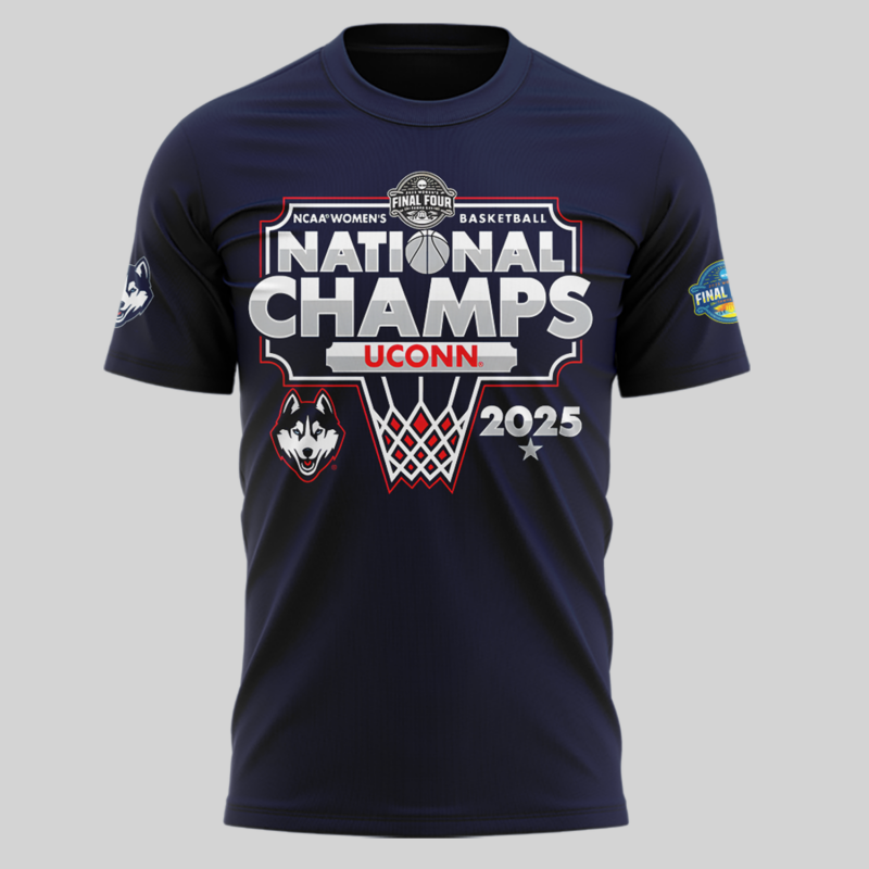UConn Women’s Basketball  2025 NCAA Women's Basketball National Champions  tshirt - Image 2