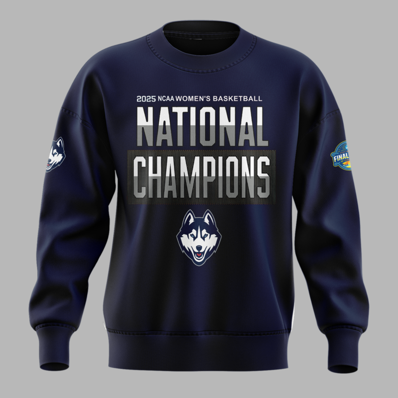 UConn Women’s Basketball  2025 NCAA Women's Basketball National Champions  sweatshirt - Image 2