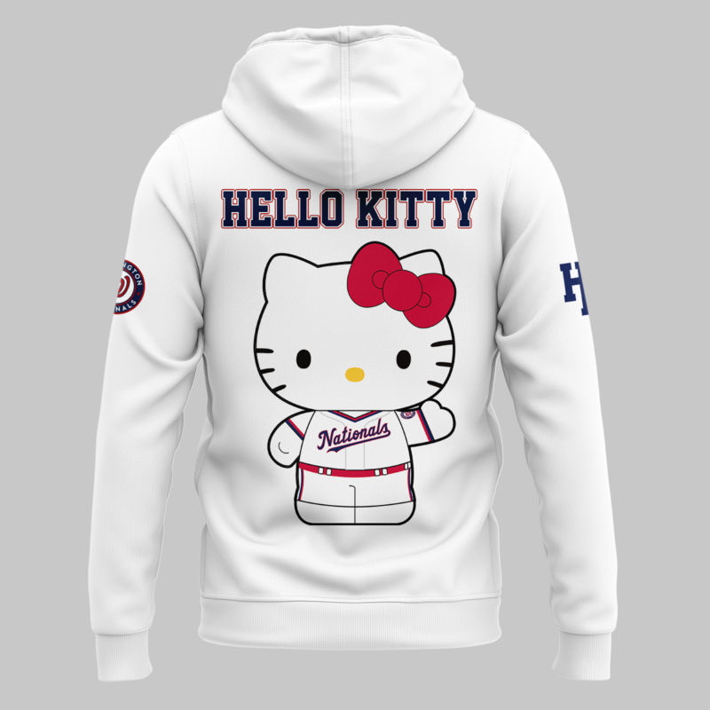 Special New Washington Nationals x Hello Kitty Hoodie 2025 - Image 3