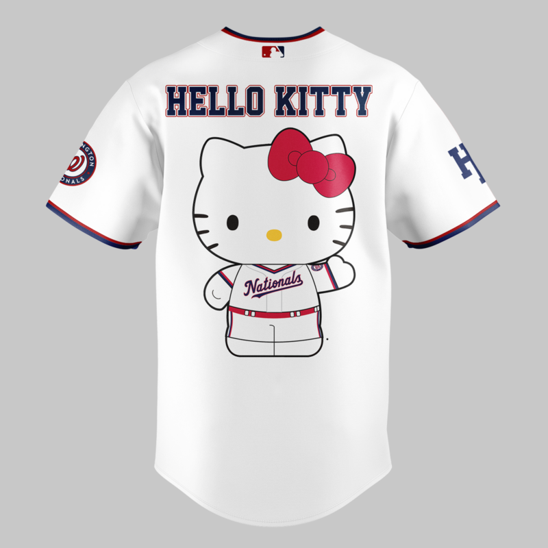 Special New Washington Nationals x Hello Kitty Jersey 2025 - Image 3