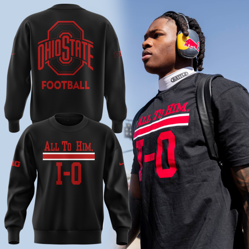 Limited Edition Ohio Football "ALL TO HIM" Black Sweat 2025