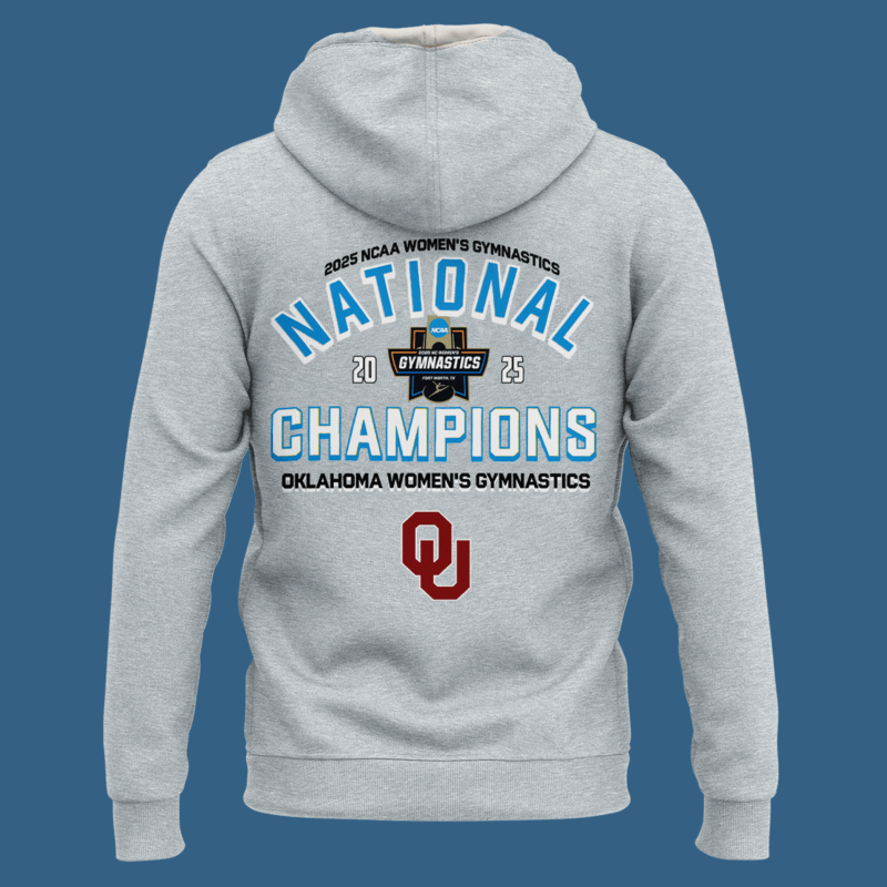 Oklahoma Women's Gym 2025 WOMEN'S GYMNASTICS NATIONAL CHAMPIONS Hoodie - Image 3