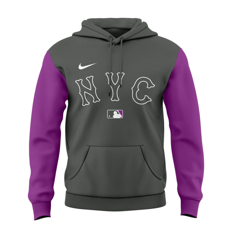 Limited Edition New York Mets Hoodie Purple/Grey II - Image 2