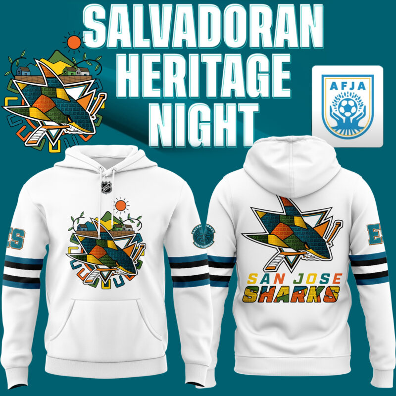 San Jose Sharks Celebrate El Salvador Heritage Hoodie limited edition
