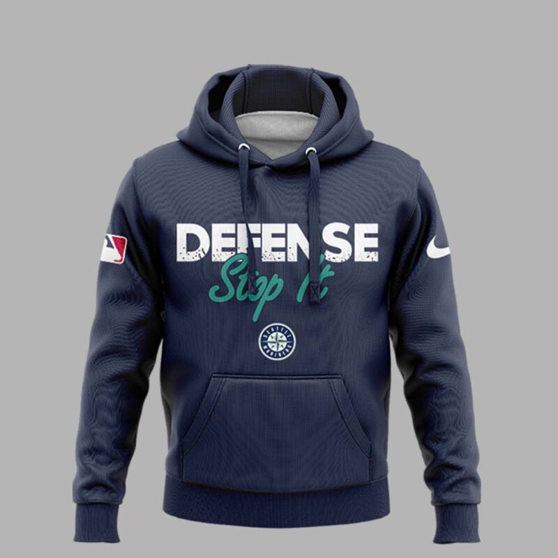 _Special "Defense Stop It" Seattle Mariners Baseball Team Hoodie, Jogger, Cap - Image 2