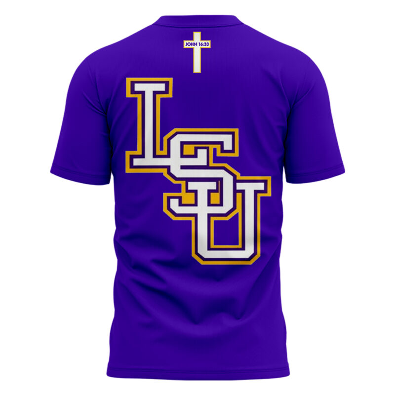 LSU Basketball Jesus Won Tee - Purple Tshirt Limited Edition. - Image 3
